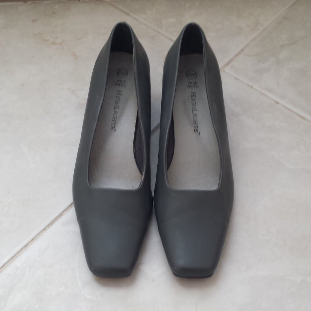 Wide Gray Dress Heels